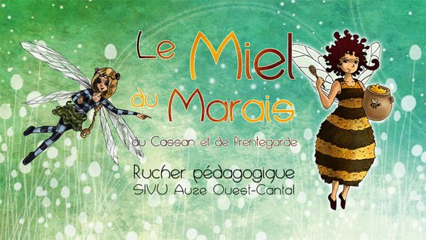 illustration du miel du marais représentée par Déborella, la petite abeille explicative !